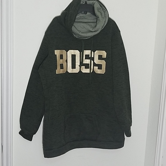 🆕️Jonathan Martin BOSS Marble Cowl NeckSweatshirt - Picture 2 of 3